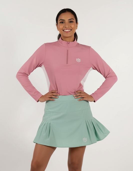 Longsleeve Quarter zip and skirt